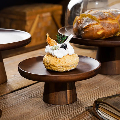 Acacia Wood Dome Cake Stand