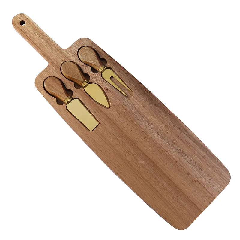 Stella Acacia Cheese Board and Knife Set