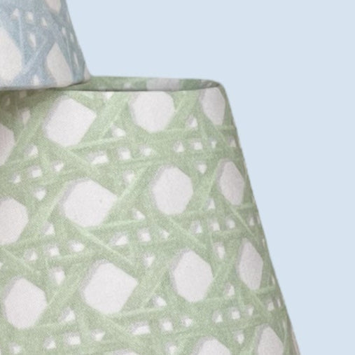 Green Rattan Sconce Shade in Sally