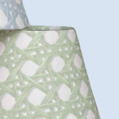 Green Rattan Sconce Shade in Sally