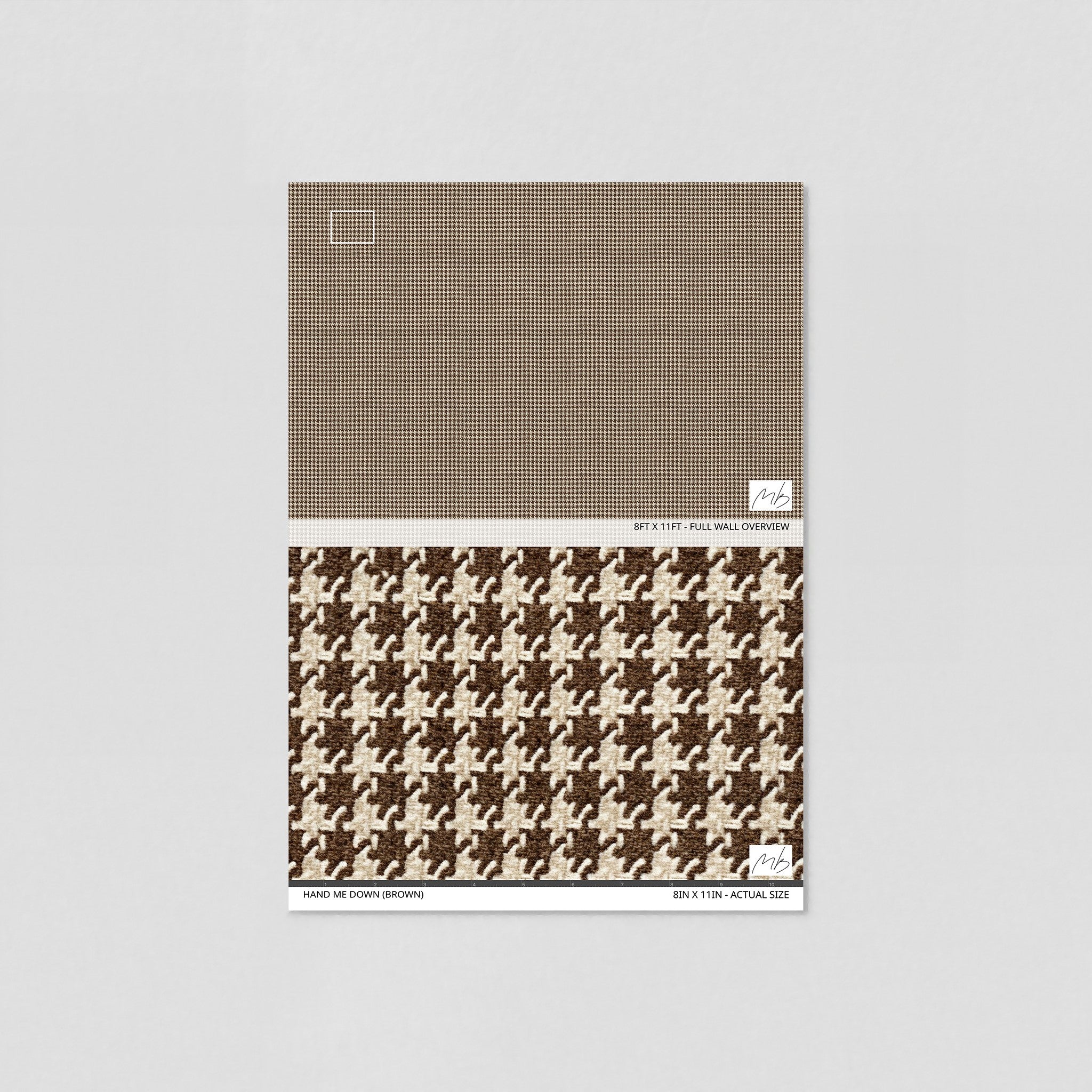 Hand Me Down (Brown) Wallpaper - 10 FT H X 66.5 FT W LUXE