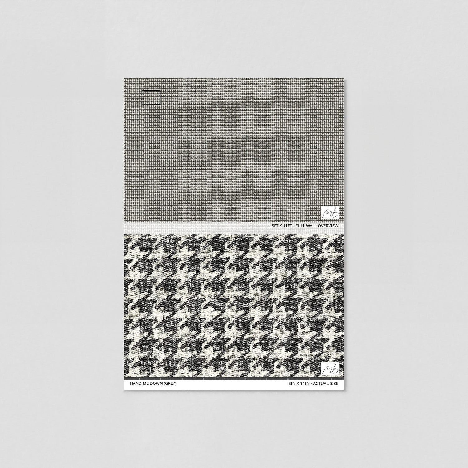 Hand Me Down (Grey) Wallpaper - 4 FT H X 30 FT W LUXE