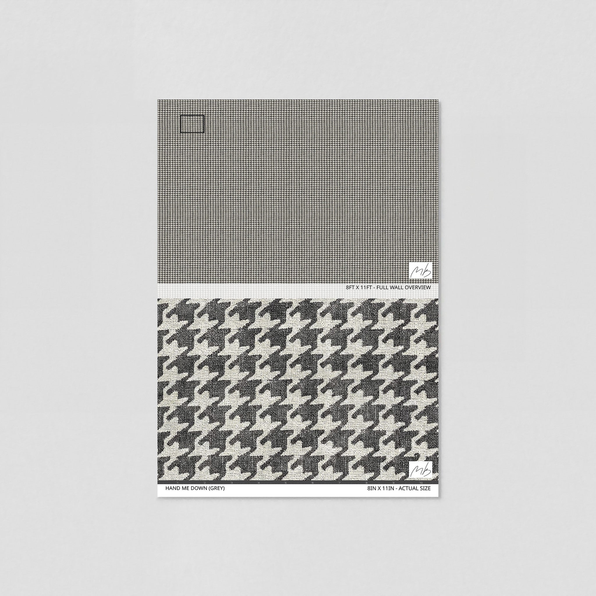 Hand Me Down (Grey) Wallpaper - 4 FT H X 30 FT W LUXE