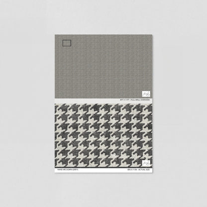 Hand Me Down (Grey) Wallpaper - 4 FT H X 30 FT W LUXE