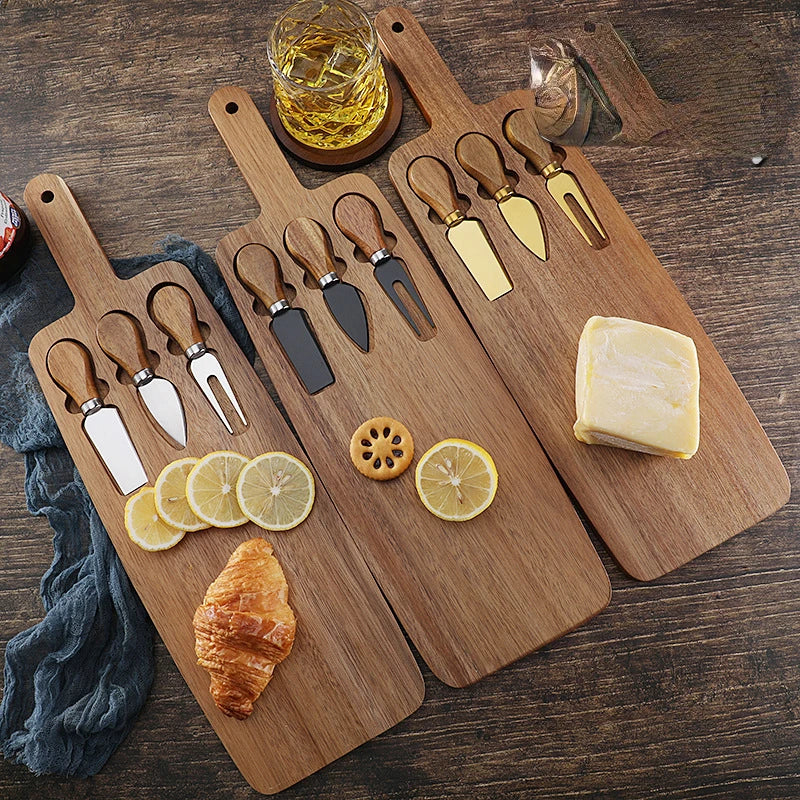 Stella Acacia Cheese Board and Knife Set