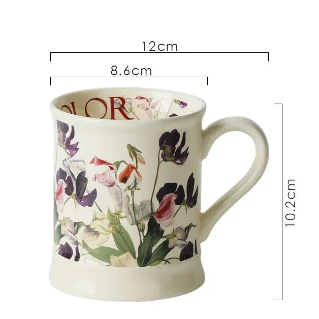 European Classical Ceramic Flower Cup