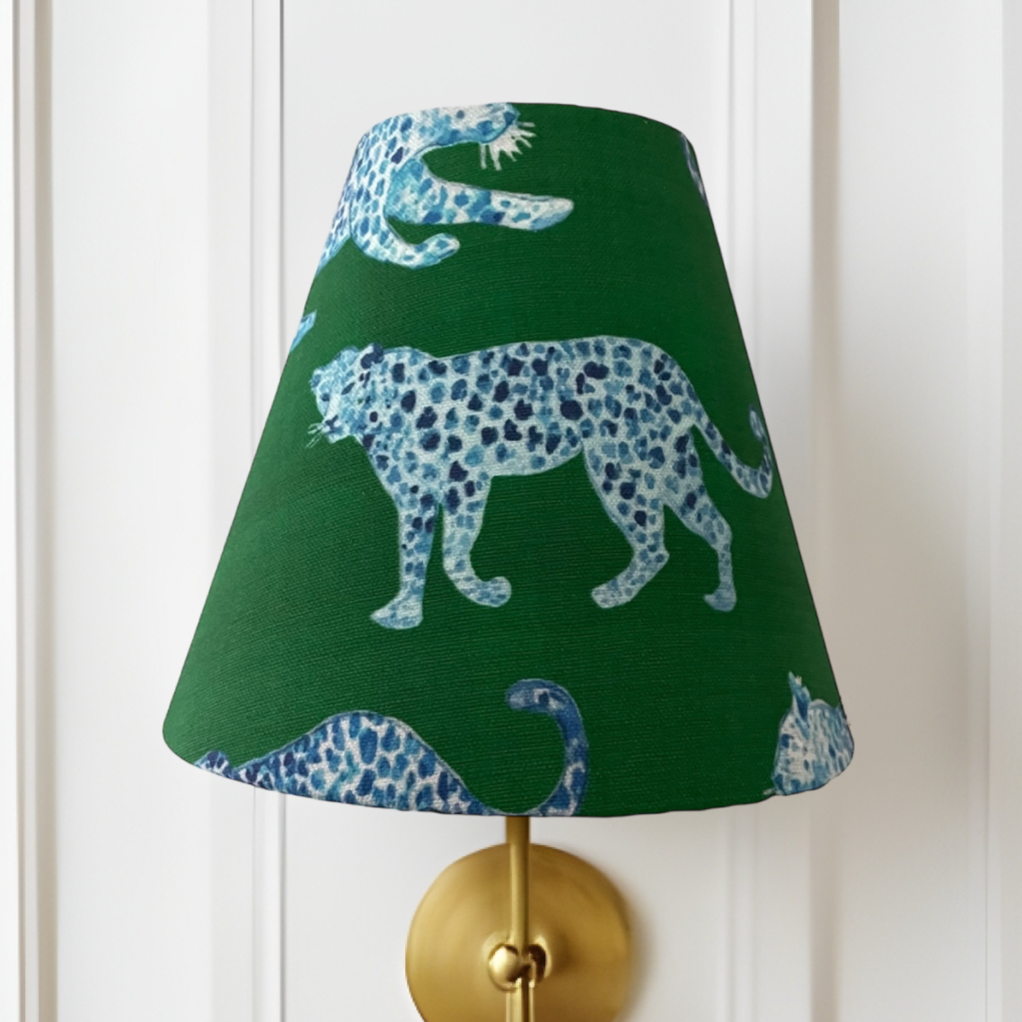 Cheetah Print Lampshade in Green