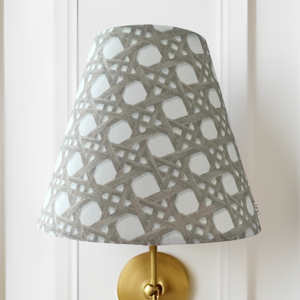 Brown Rattan Sconce Shade in Sally