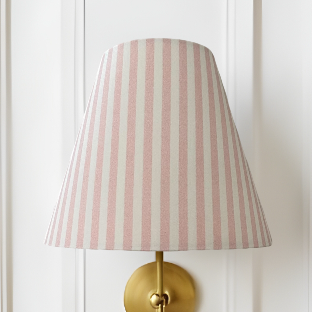 Pink Striped Sconce Shade