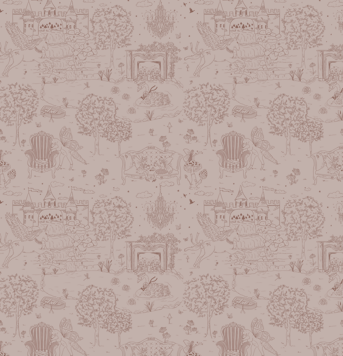 Ginny Wallpaper by Painted Hawk Design