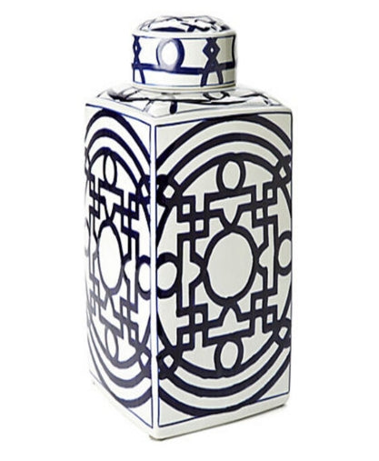 Blue and White Geom Tea Jar