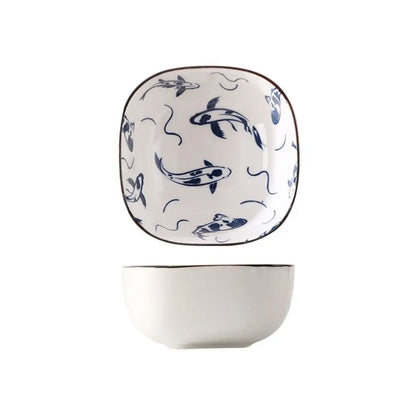 Vintage Blue Ceramic Dipping Bowls