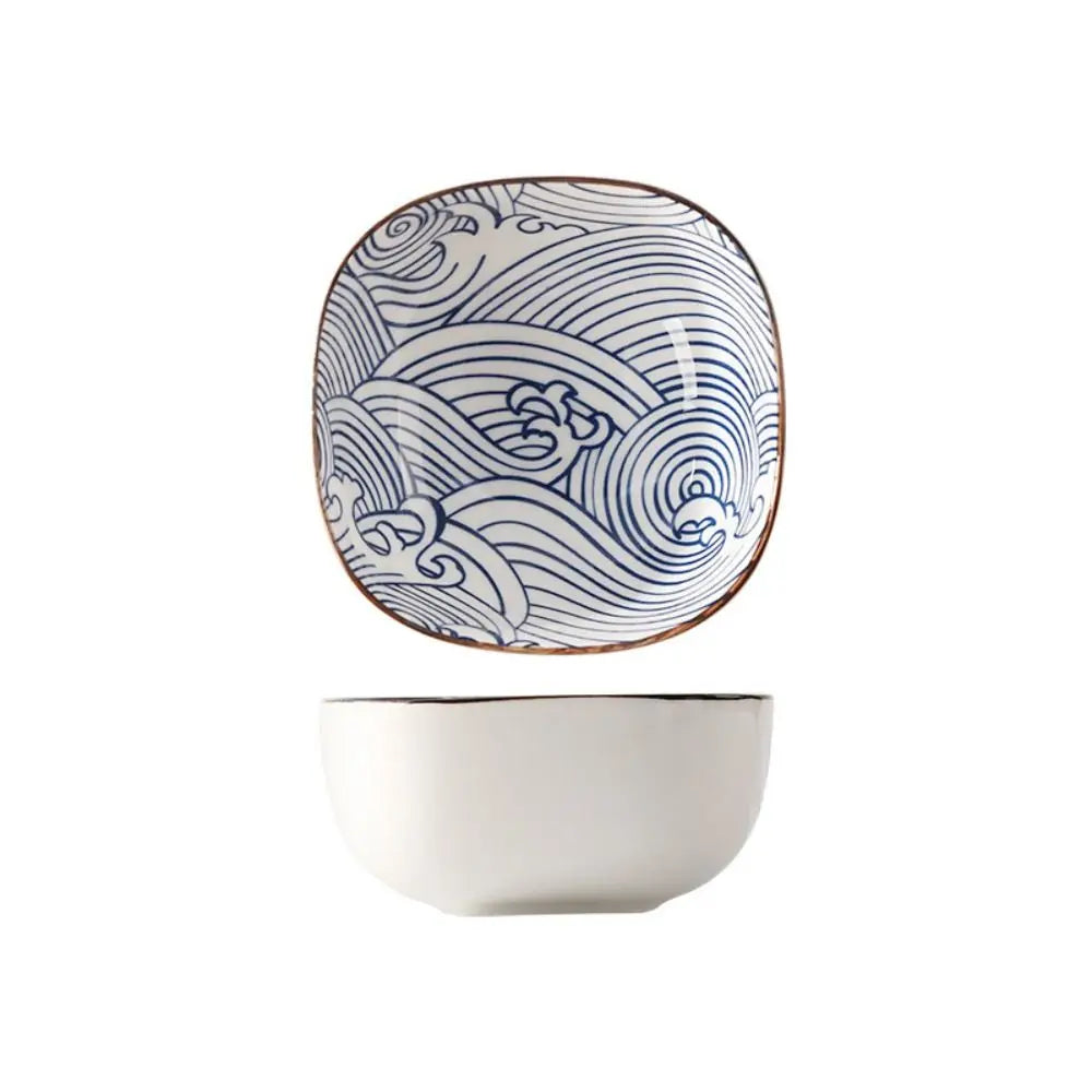 Vintage Blue Ceramic Dipping Bowls