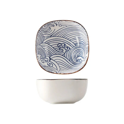 Vintage Blue Ceramic Dipping Bowls