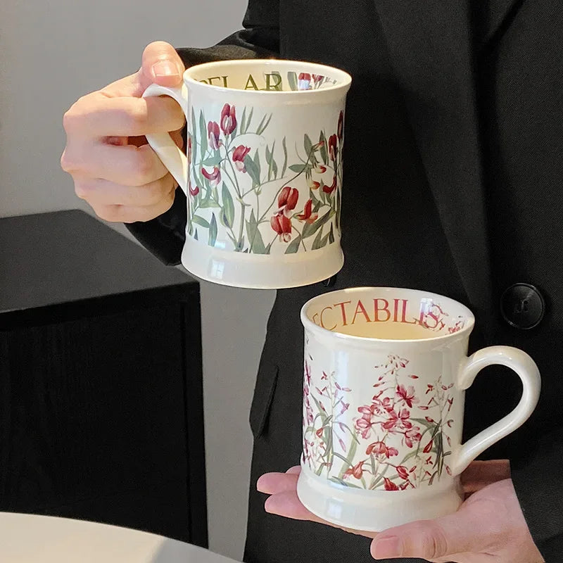 European Classical Ceramic Flower Cup