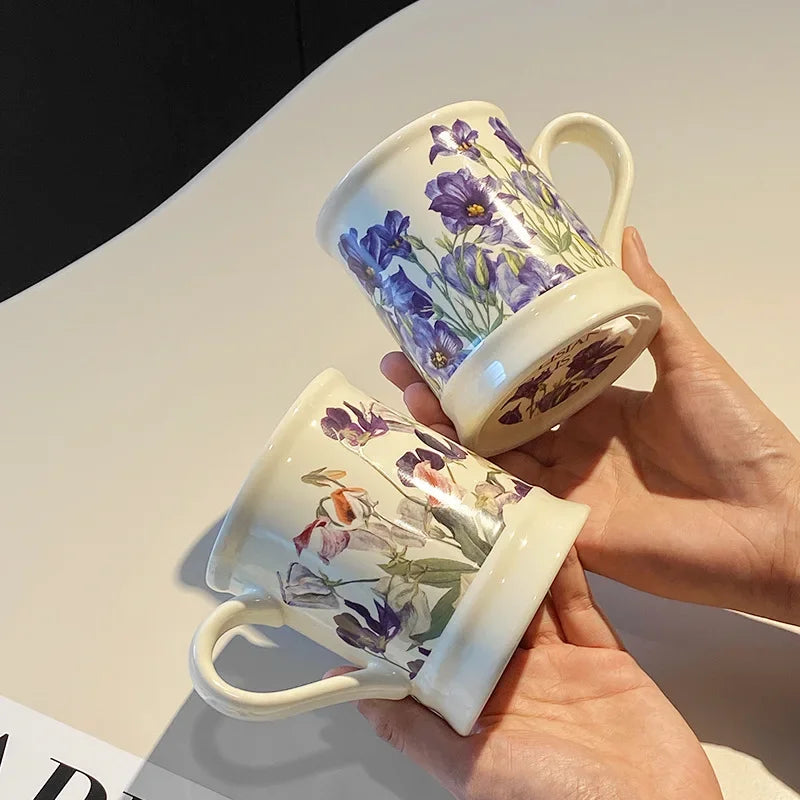 European Classical Ceramic Flower Cup