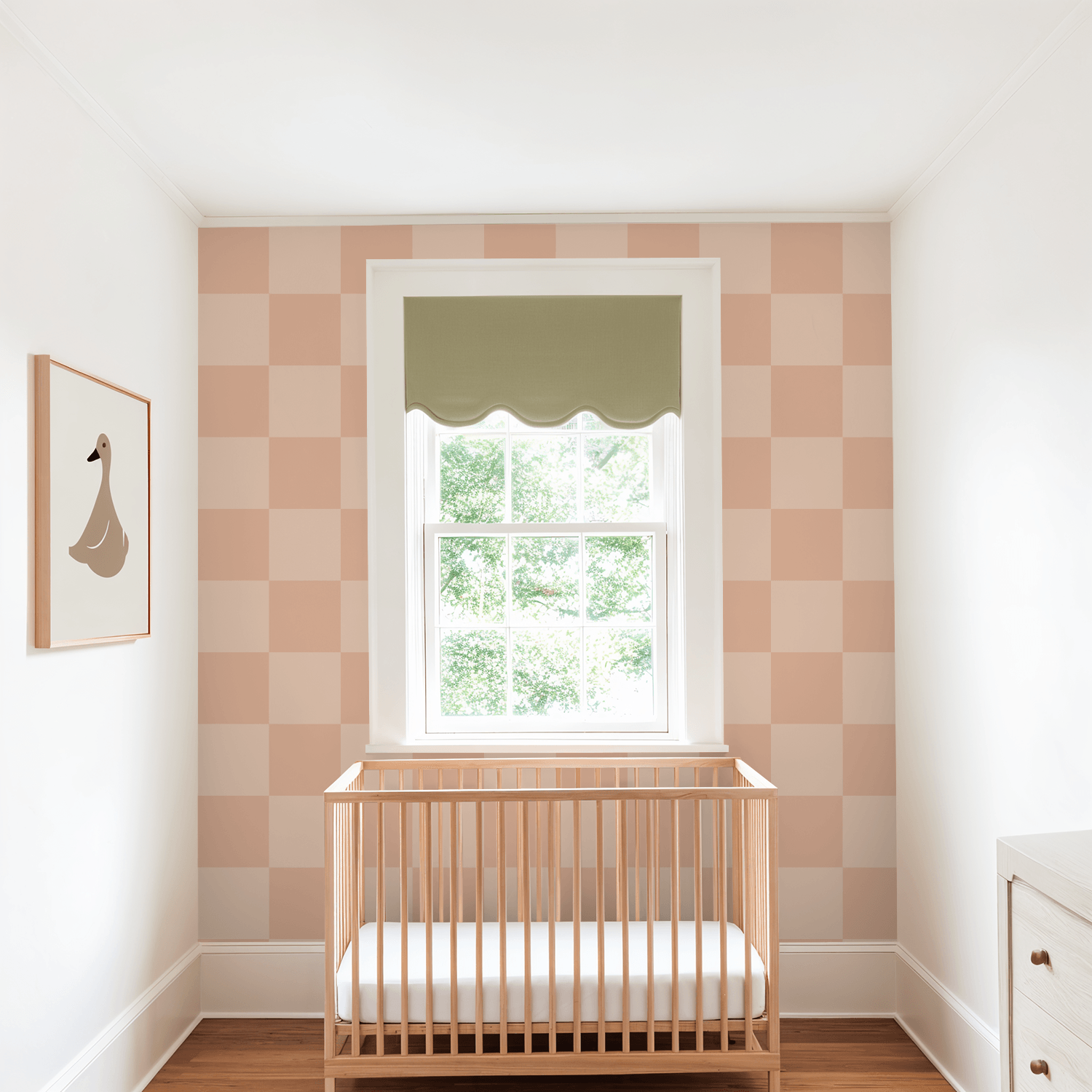 Simply Checker (Peach) Wallpaper