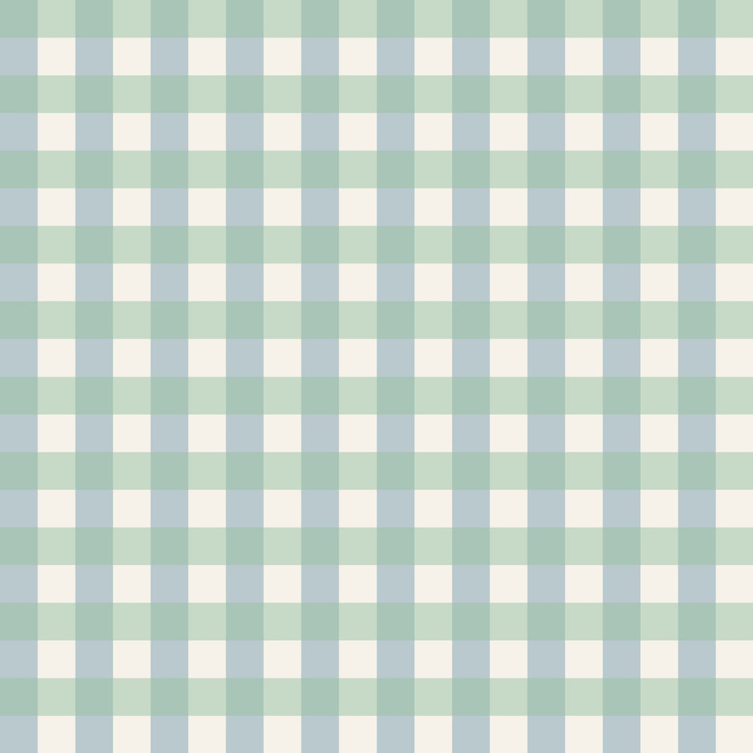 Simply Gingham Small (Green &amp; Blue) Wallpaper