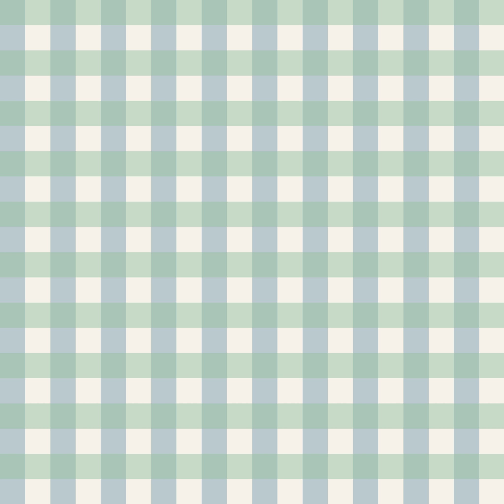 Simply Gingham Small (Green &amp; Blue) Wallpaper
