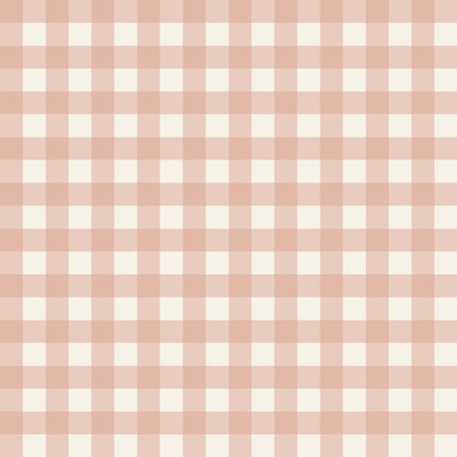 Simply Gingham Small (Peach) Wallpaper
