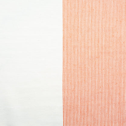 The Stripe Collection Tablecloth Natural &amp; Persimmon
