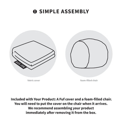 Fuf® 4Ft Foam Bean Bag