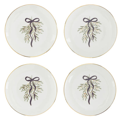 Ceramic Appetizer Plates - Lilac Bow