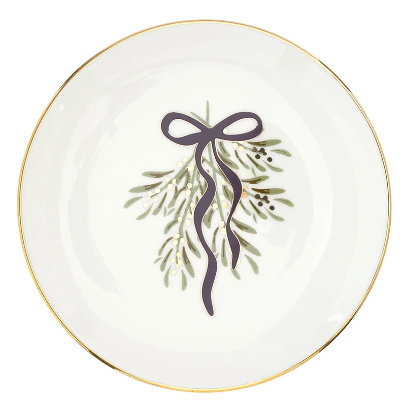 Ceramic Appetizer Plates - Lilac Bow