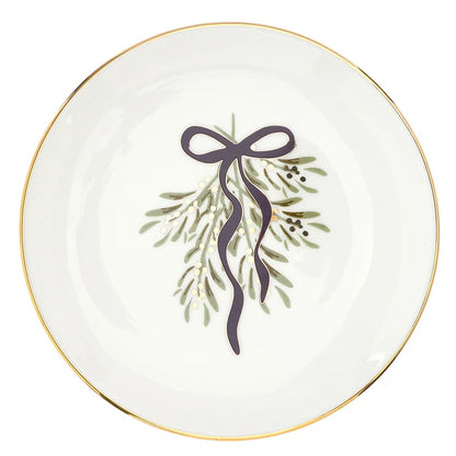 Ceramic Appetizer Plates - Lilac Bow
