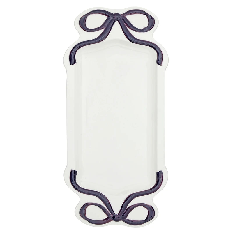 Ceramic Bow Platter - Lilac