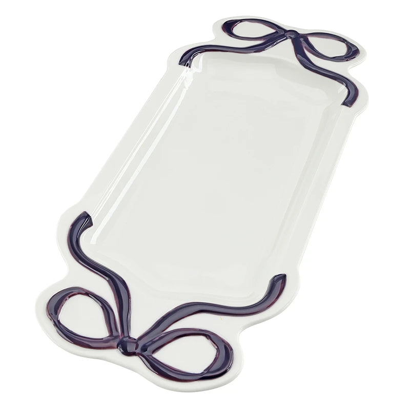 Ceramic Bow Platter - Lilac