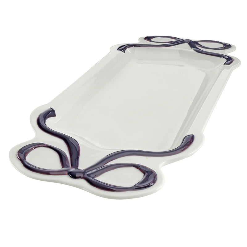 Ceramic Bow Platter - Lilac