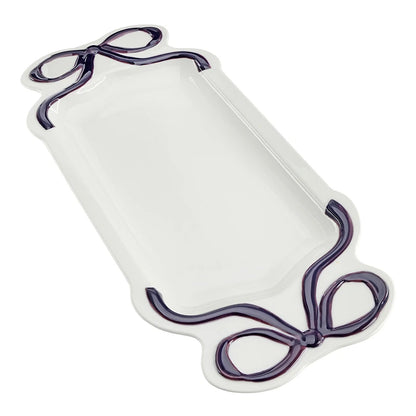 Ceramic Bow Platter - Lilac