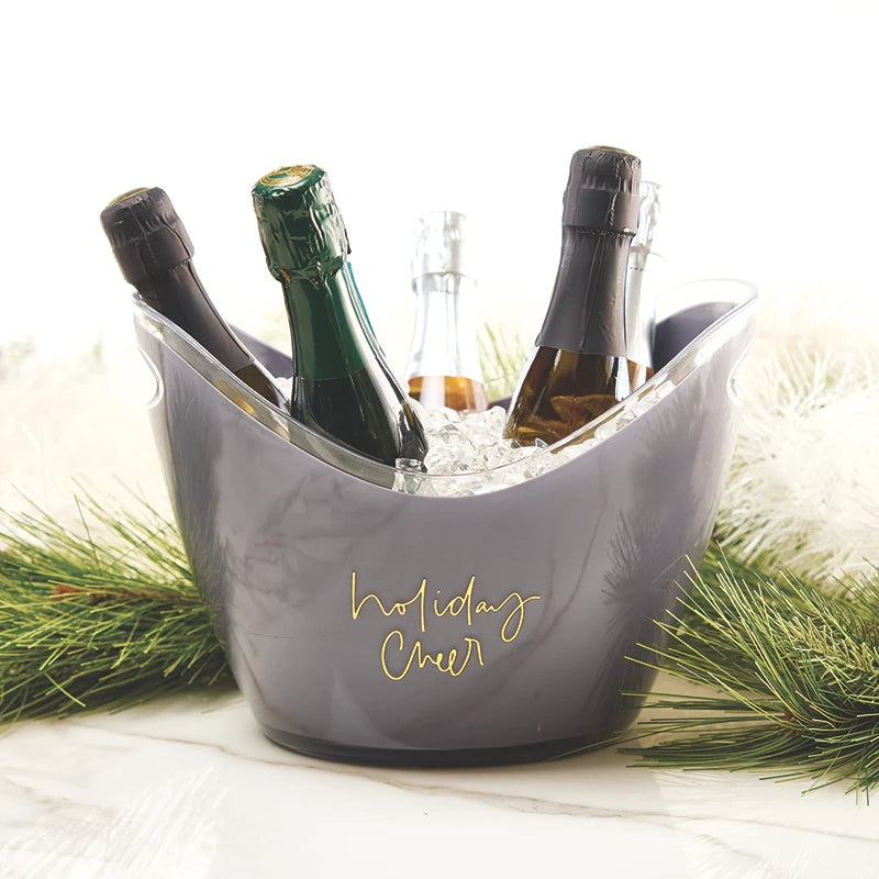 Acrylic Champagne Bucket - Holiday Cheer
