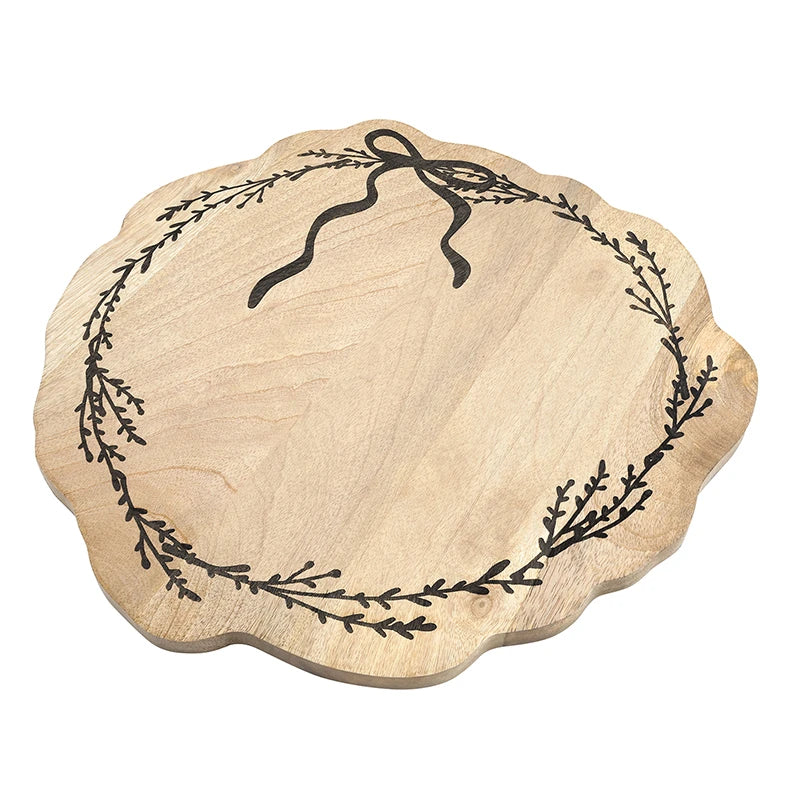 Engraved Wreath Wood Board