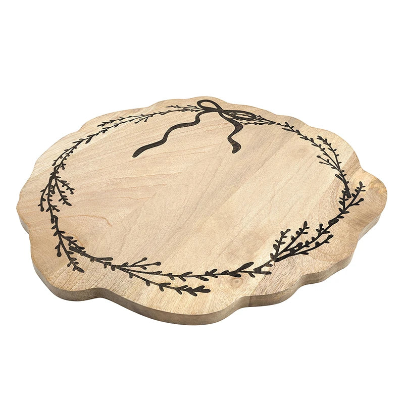 Engraved Wreath Wood Board