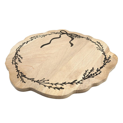 Engraved Wreath Wood Board