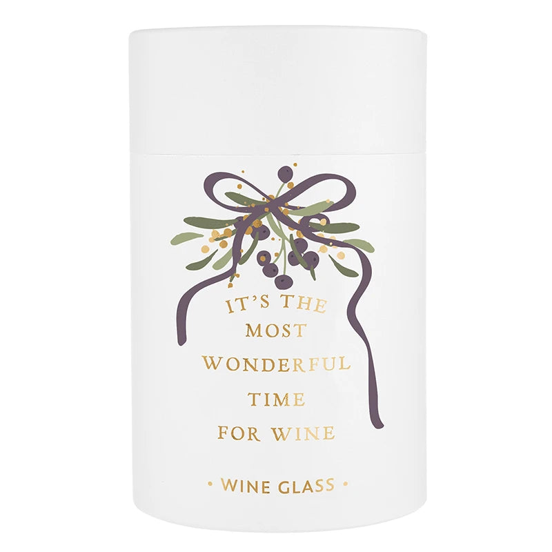 Gold Foil Stemless Wine Glass - Wonderful Time for Wine