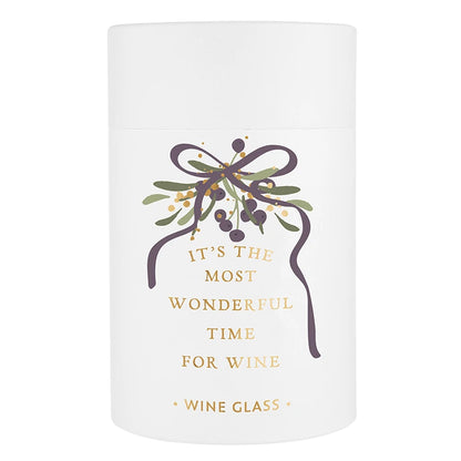 Gold Foil Stemless Wine Glass - Wonderful Time for Wine