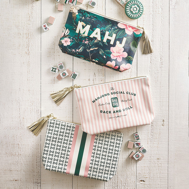 Tile Pouch - Mahj Floral