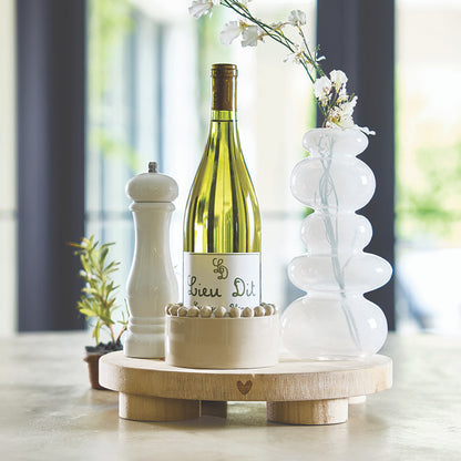 Wood Pepper Mill - White Lacquer