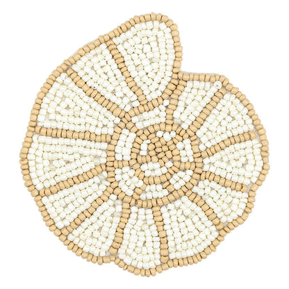 Shell Beaded Coasters - Set of 4
