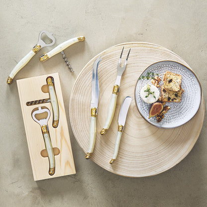 Coastal Stamped Appetizer Plates - Set of 4