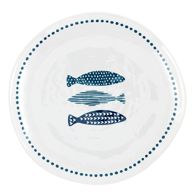 Melamine Appetizer Plate - Fish - 8.75" Dia
