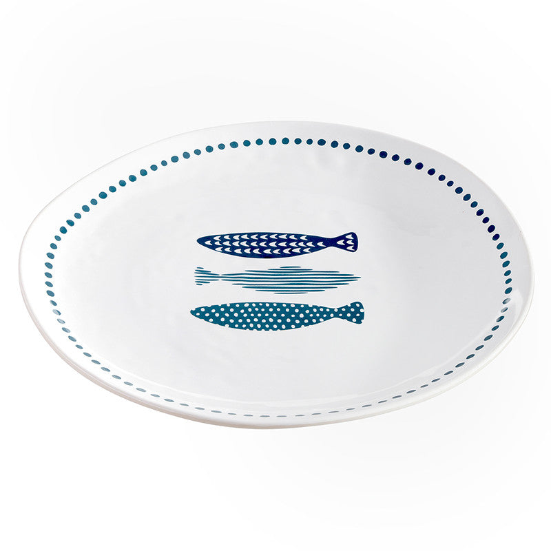 Melamine Appetizer Plate - Fish - 8.75" Dia