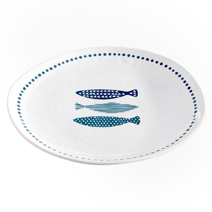 Melamine Appetizer Plate - Fish - 8.75" Dia