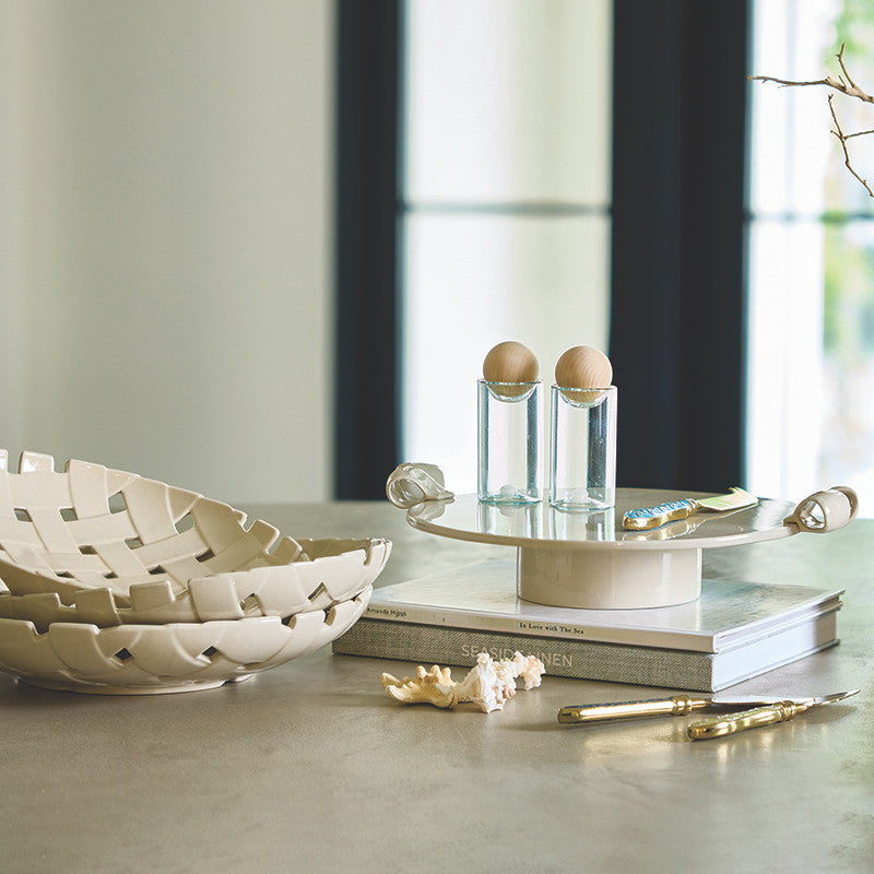 Salt + Pepper Shaker Set - Coastal Blue