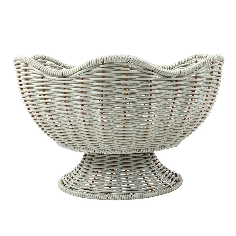 Scalloped Basket - Grey