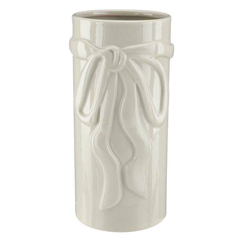 Ceramic Bow Vase - Large - Natural