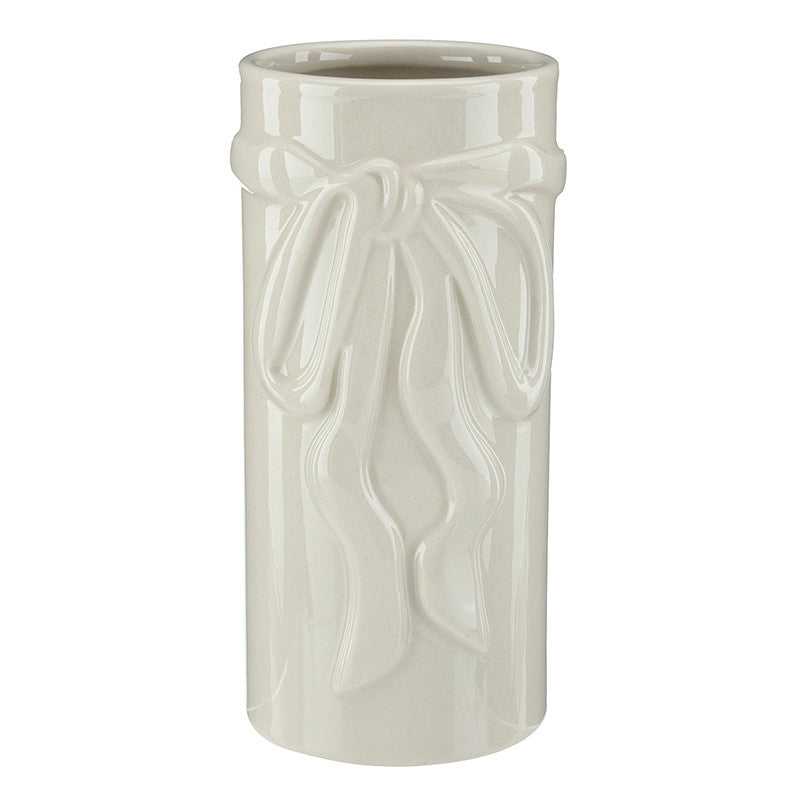 Ceramic Bow Vase - Small - Natural